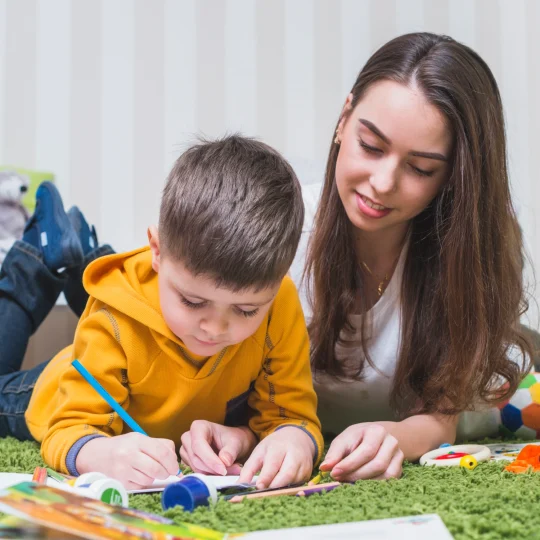 woman-drawing-with-boy